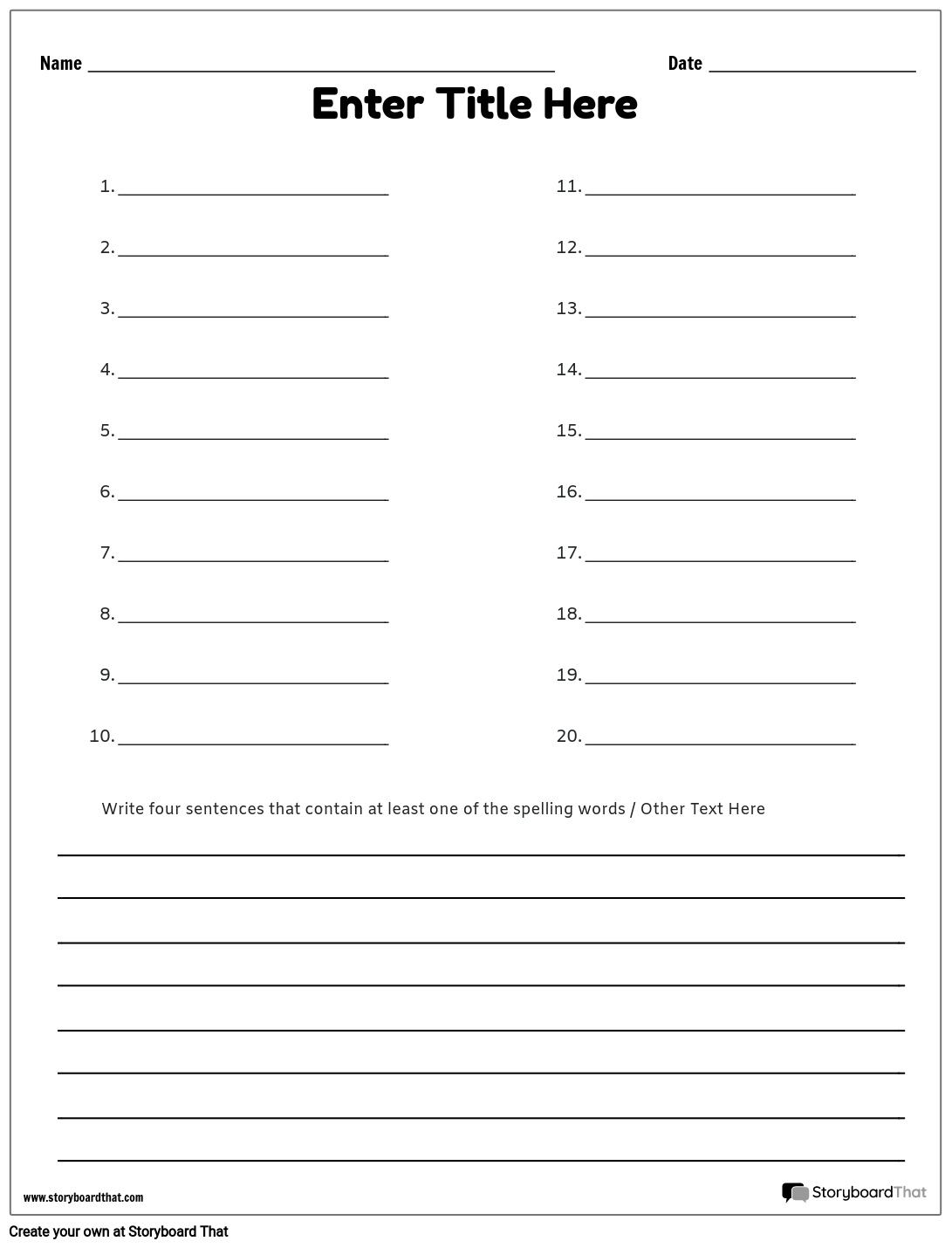 Free Printable Blank Spelling Practice Worksheets Free Printable Blank Spelling Practice Worksheets