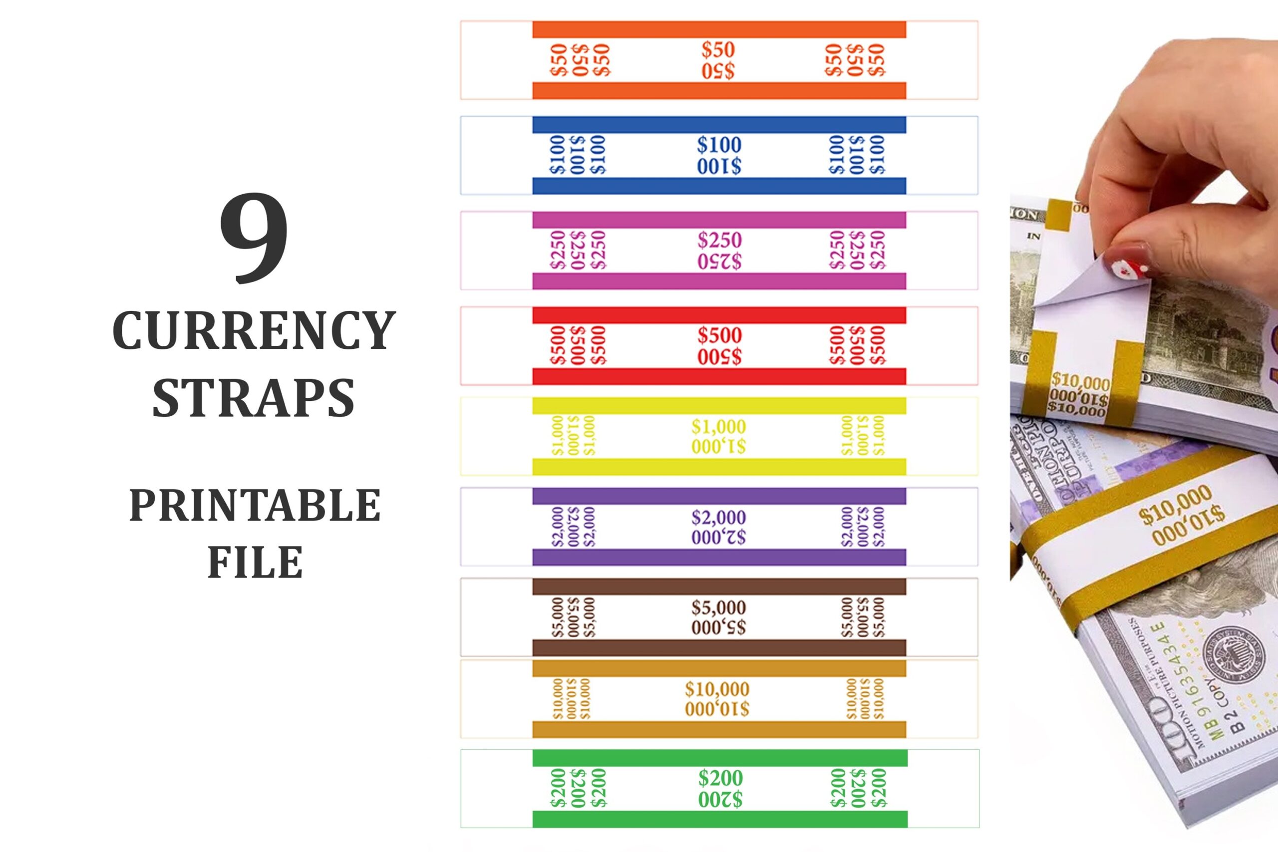 Template Free Printable Printable Money Bands