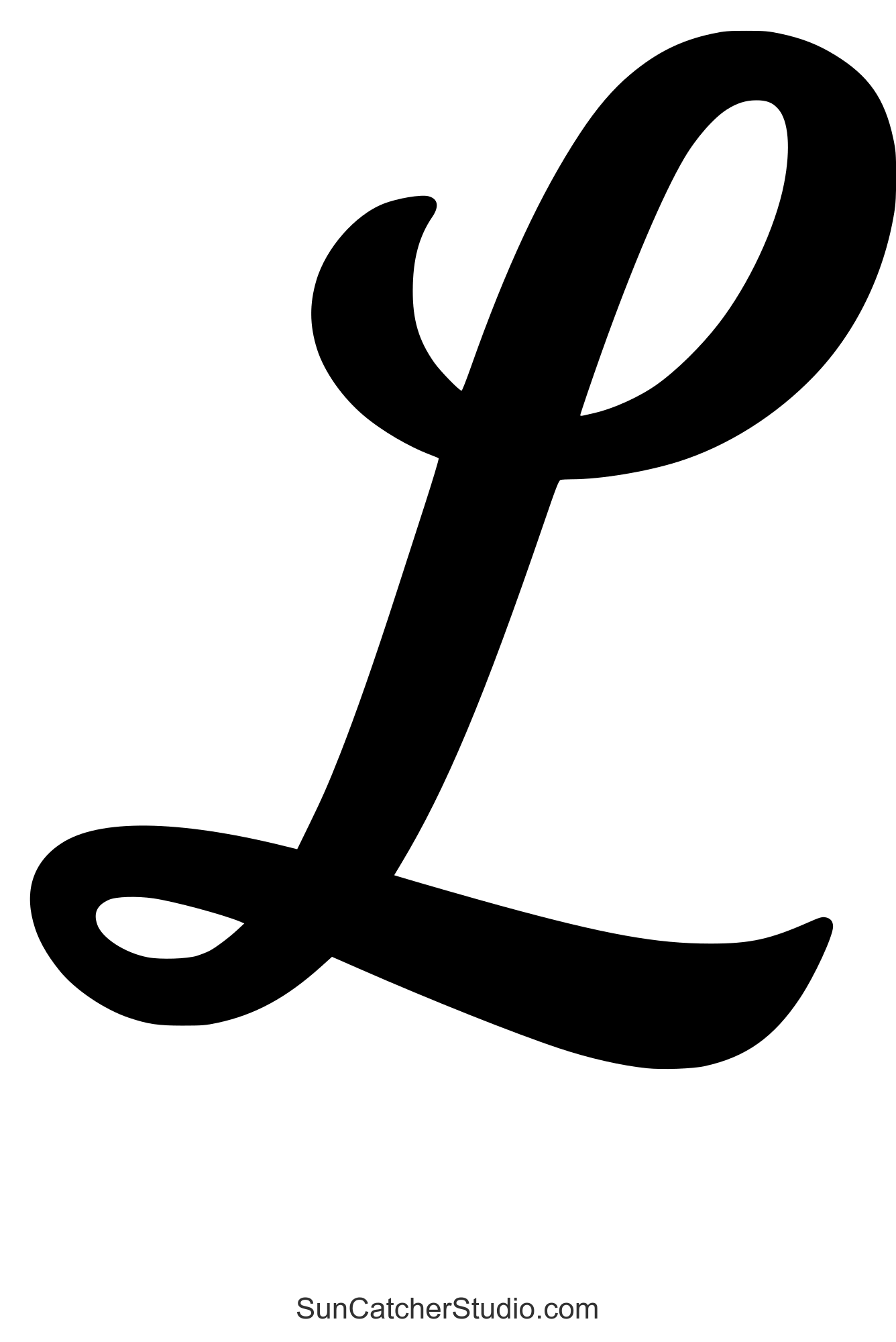 Free Printable Cursive L Template