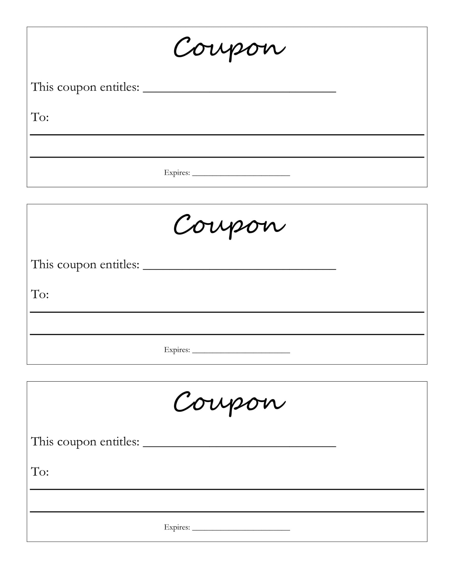 Custom Coupon PDF Editable And Printable Etsy