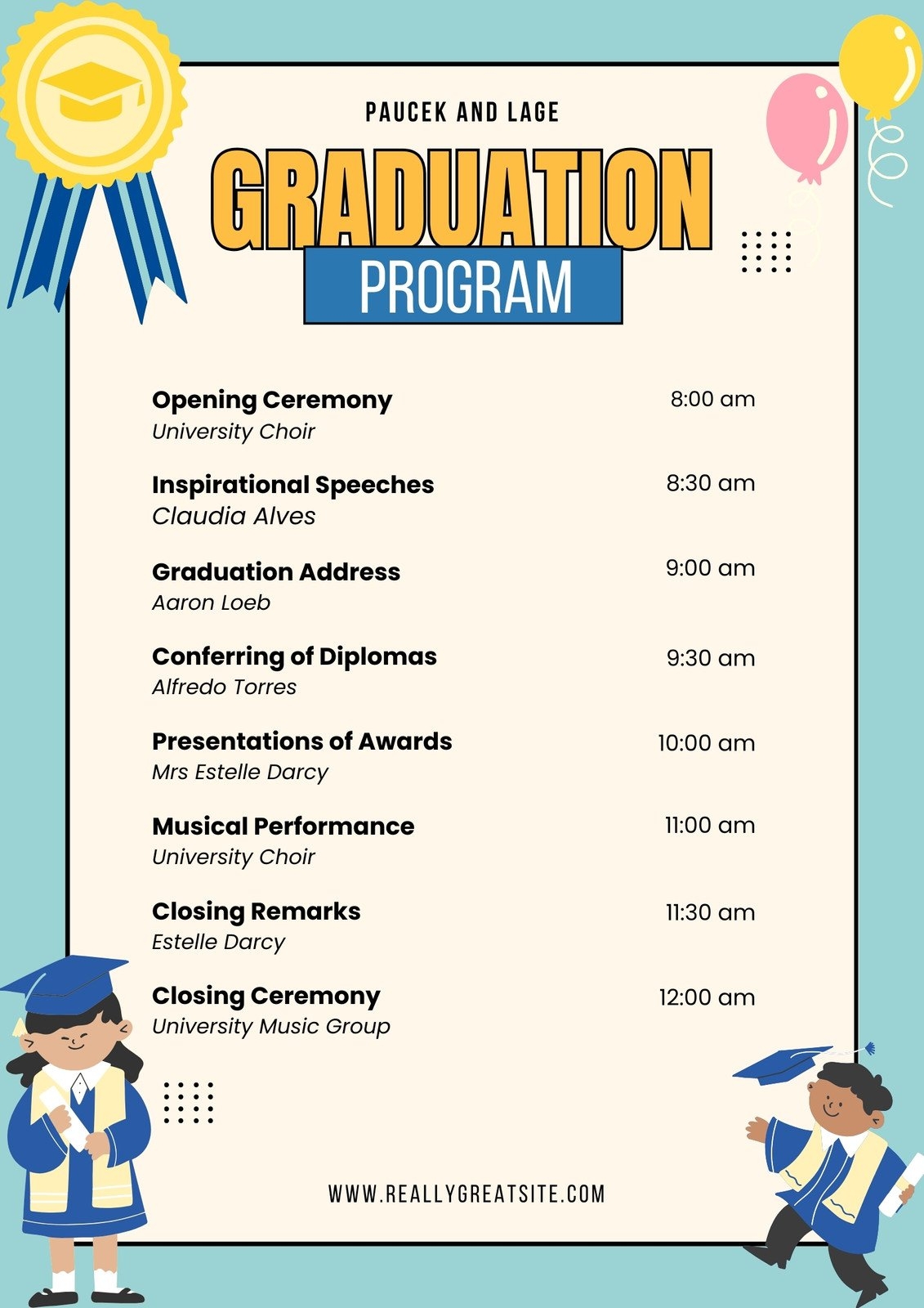 Customize 410 Graduation Programs Templates Online Canva