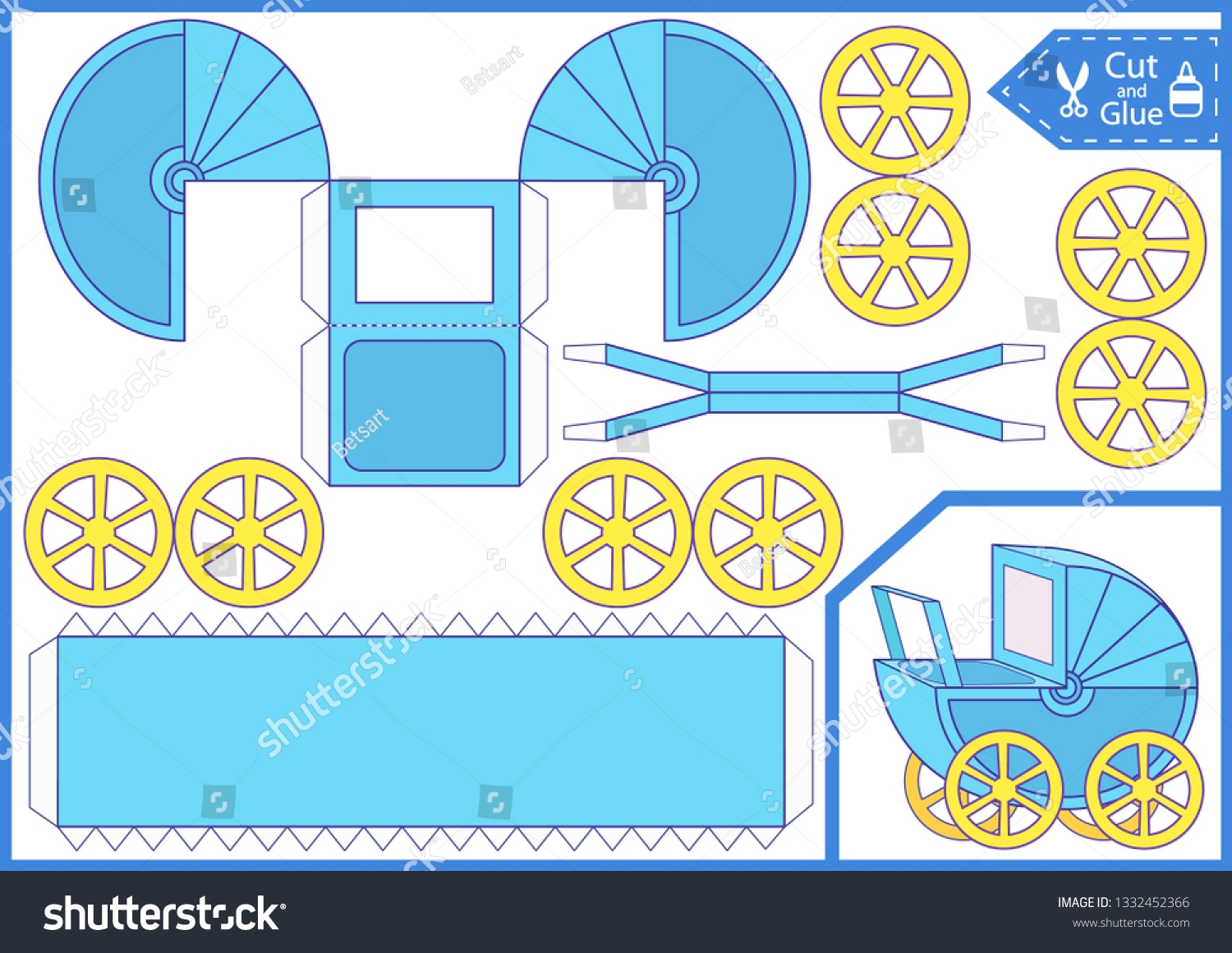Free Printable Baby Carriage Template