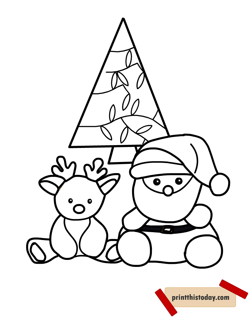 Free Printable Christmas Tree Coloring Page