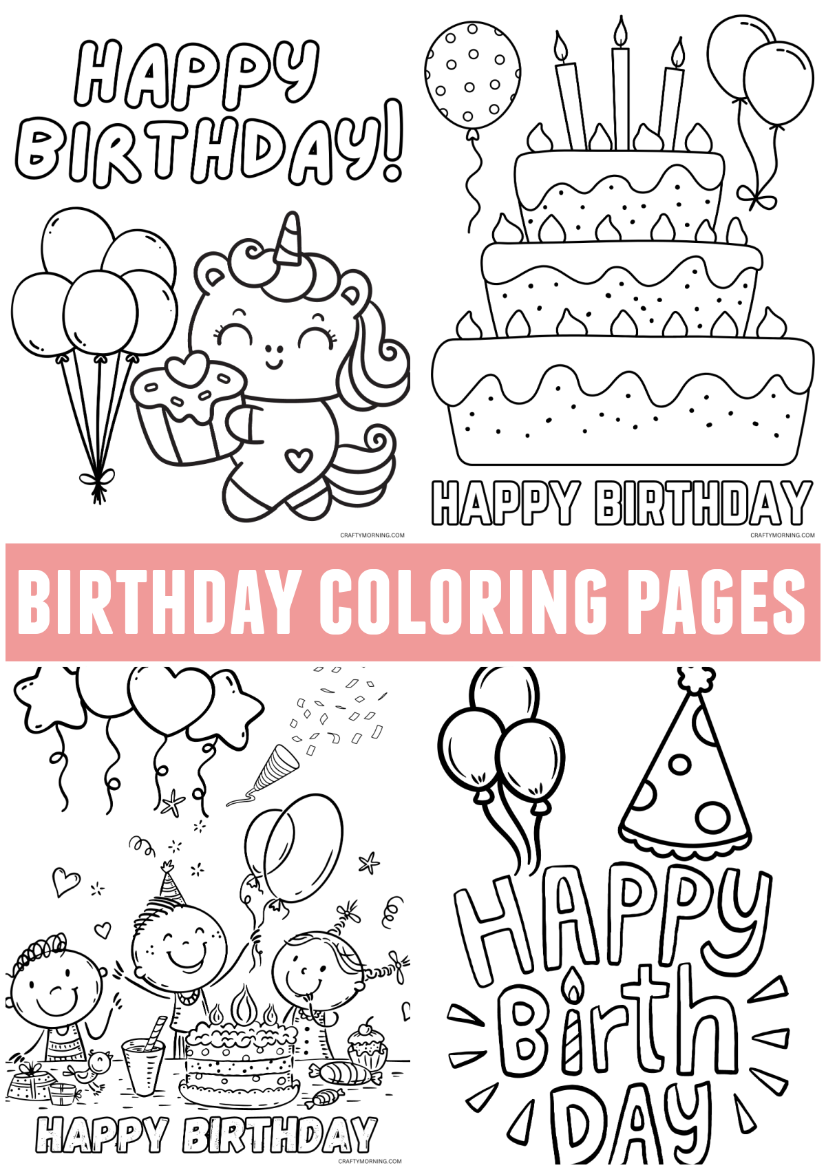 Free Printable Birthday Cards To Color Free Printable Birthday Cards To Color