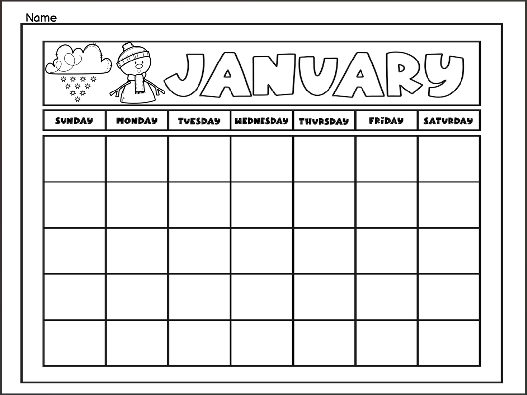 Cute Kindergarten Calendar Printables And Toppers