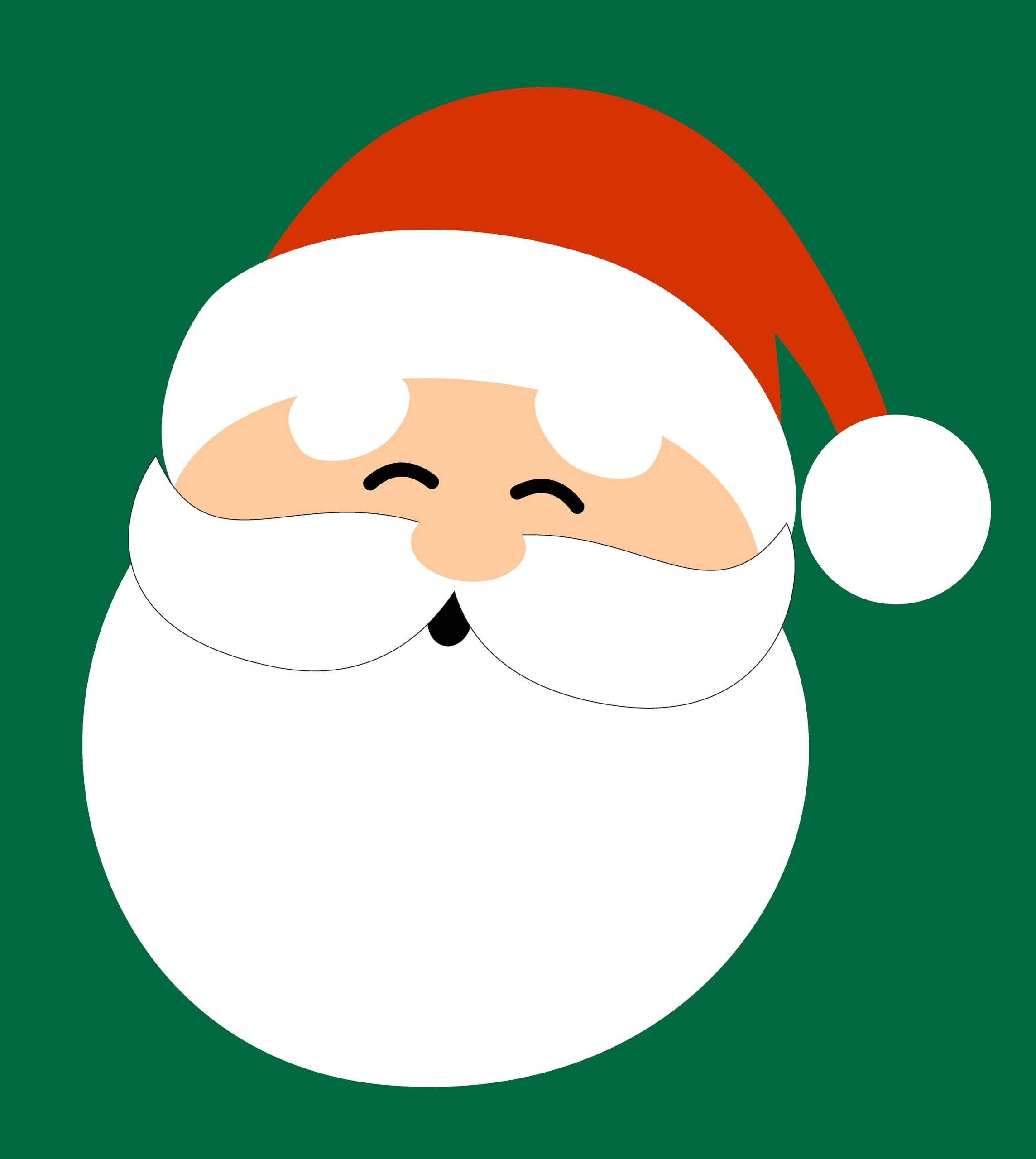 Cute Santa Face SVG PDF Cute Santa Face SVG PDF