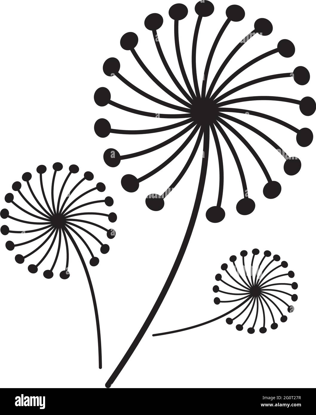 Dandelion Flower Logo Design Vector Template Stock Vector Image 
