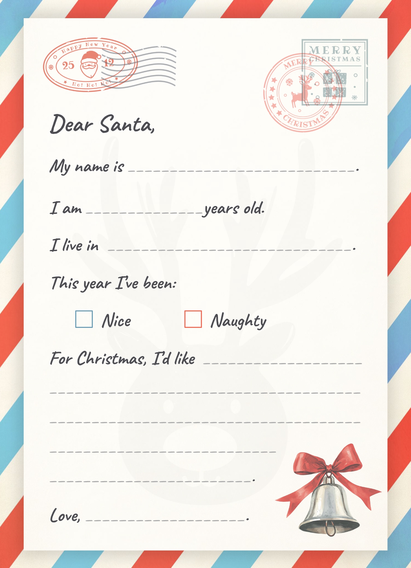 Dear Santa Letter Free Google Docs Template Gdoc io