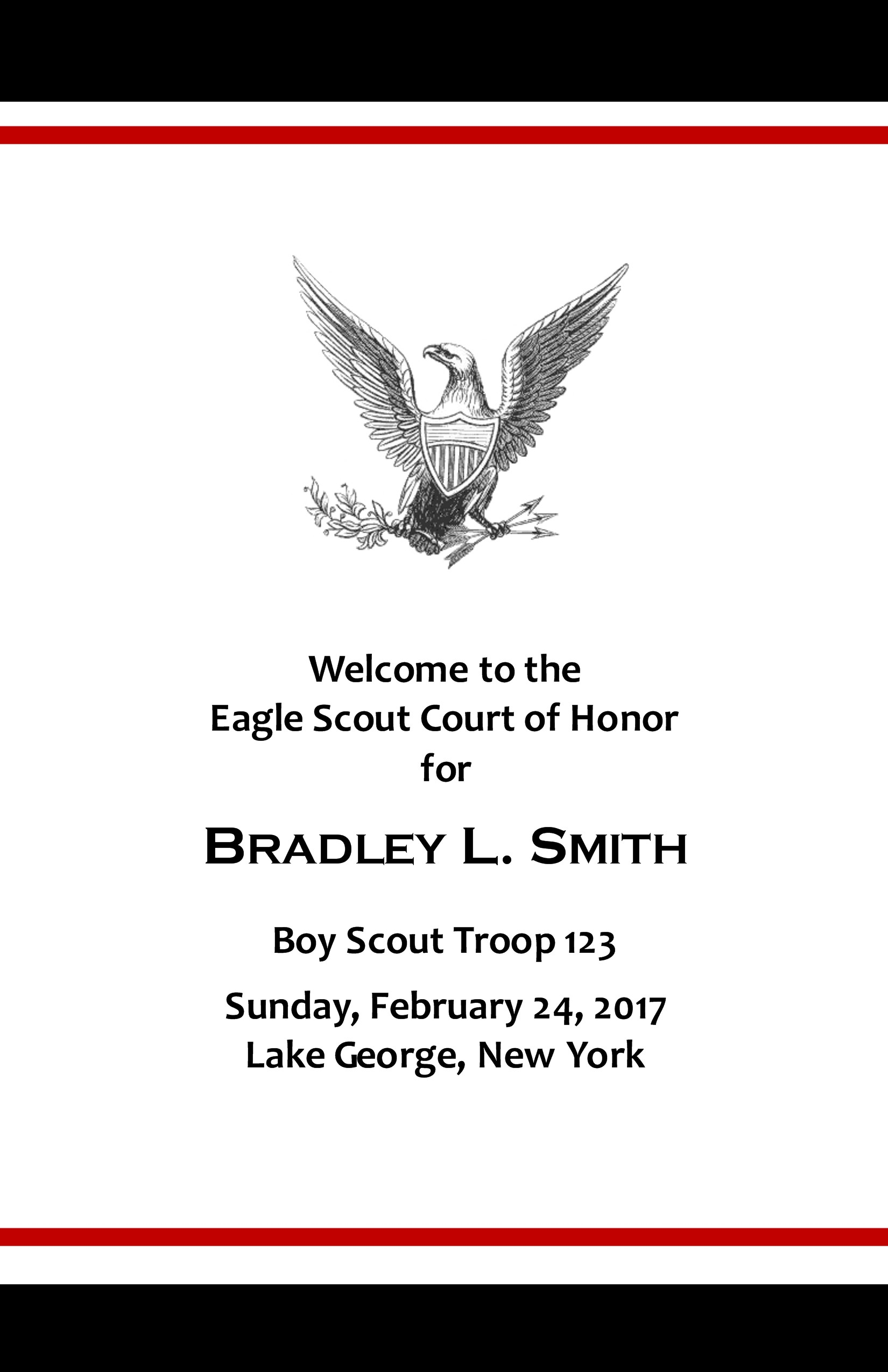 Free Printable Eagle Scout Program Template