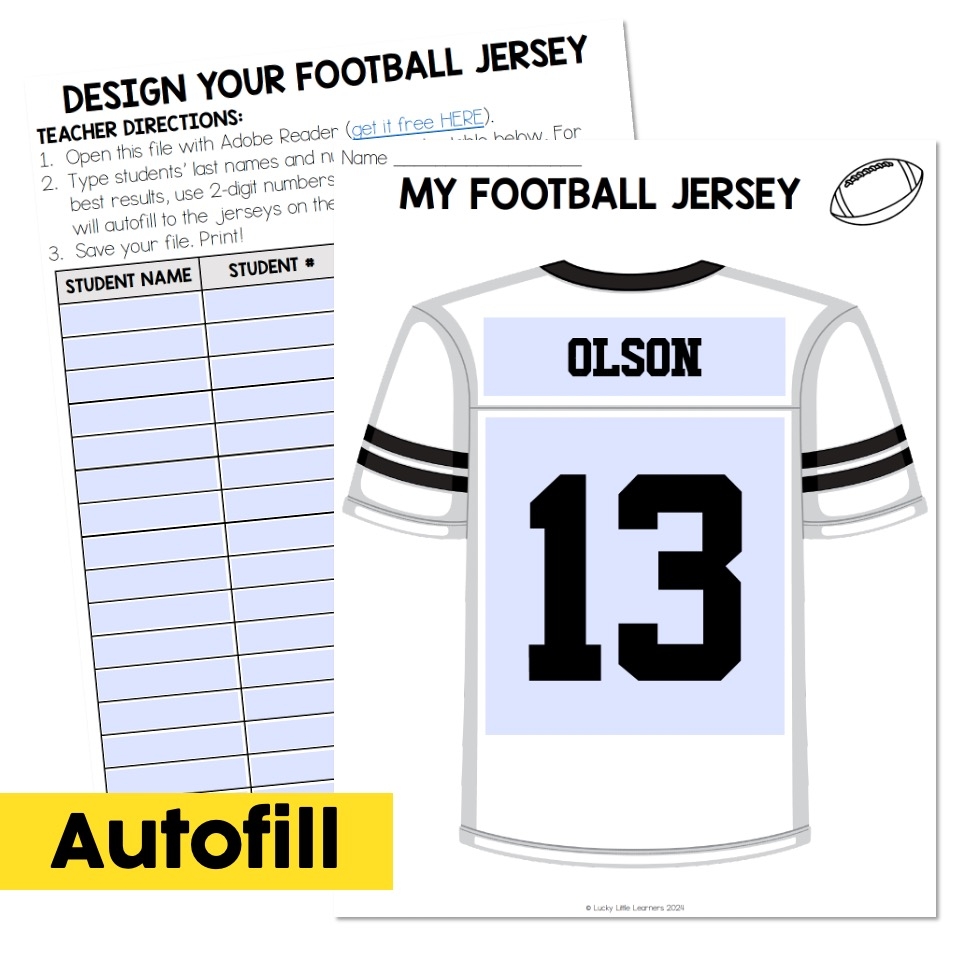 Free Printable Football Shirt Template