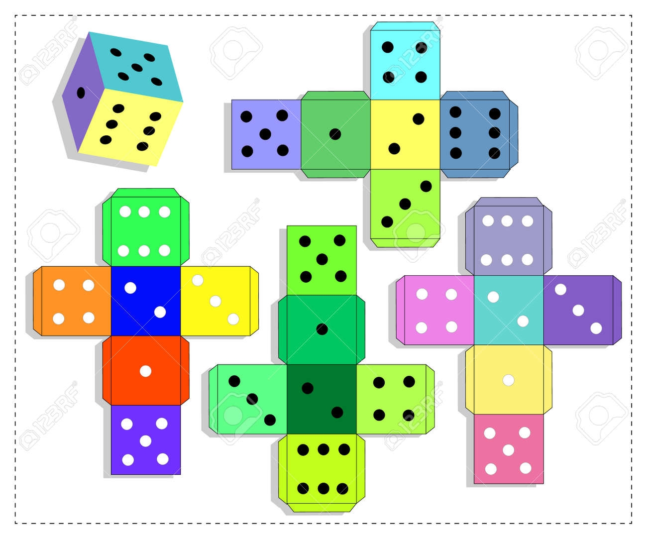 Free Printable Paper Dice Template