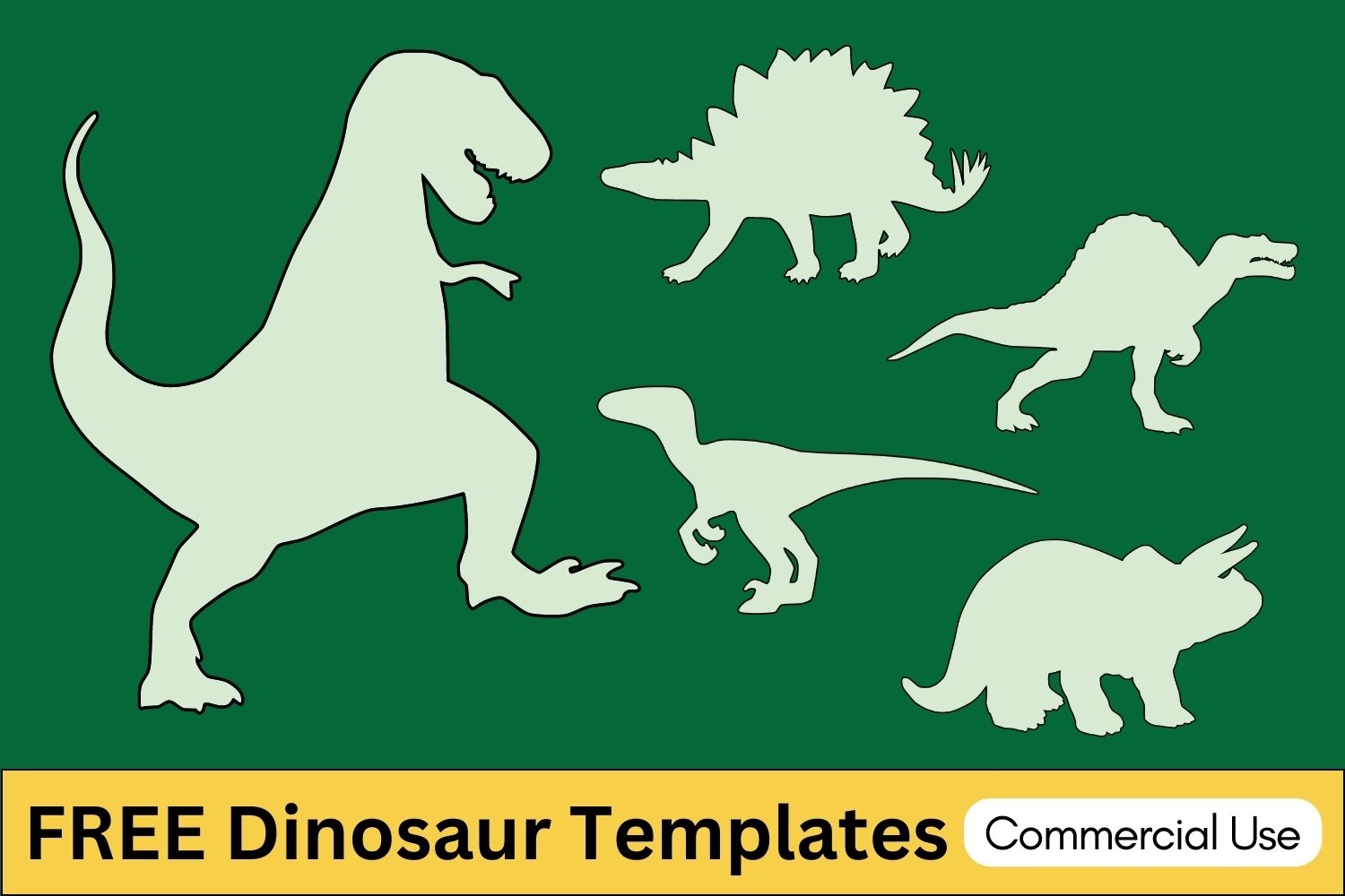 Dinosaur Templates FREE Printables Stencils Silhouette Dinosaur Templates FREE Printables Stencils Silhouette