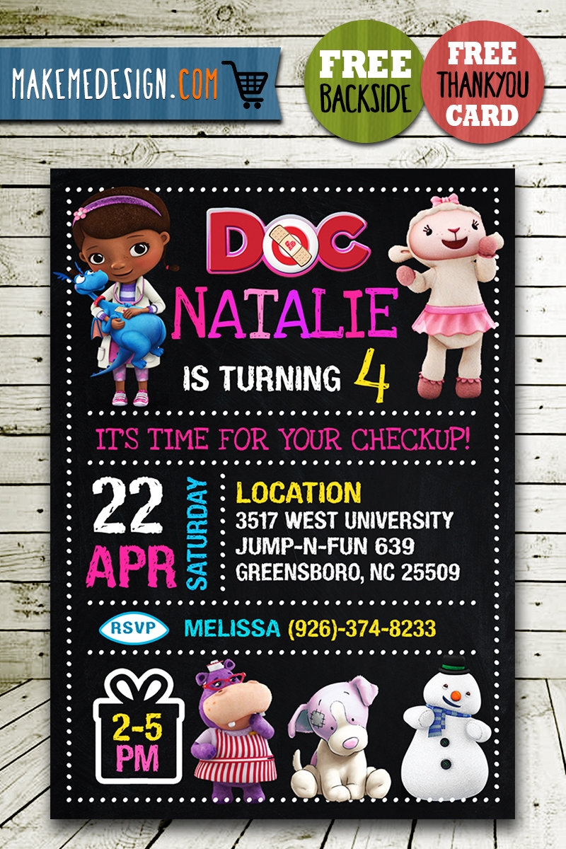 Doc Mcstuffins Invitations Printables Doc Mcstuffins Invite