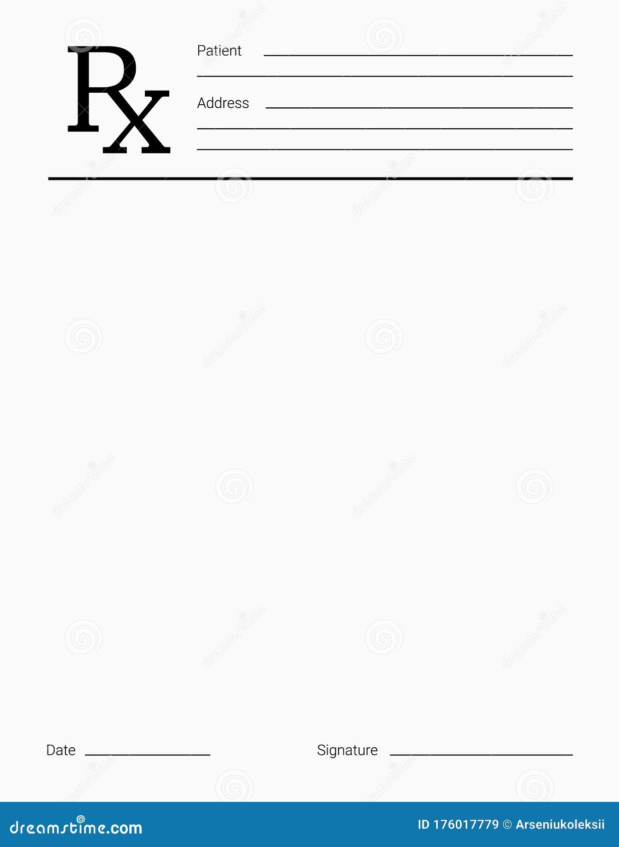 Printable Blank Prescription Template Pdf