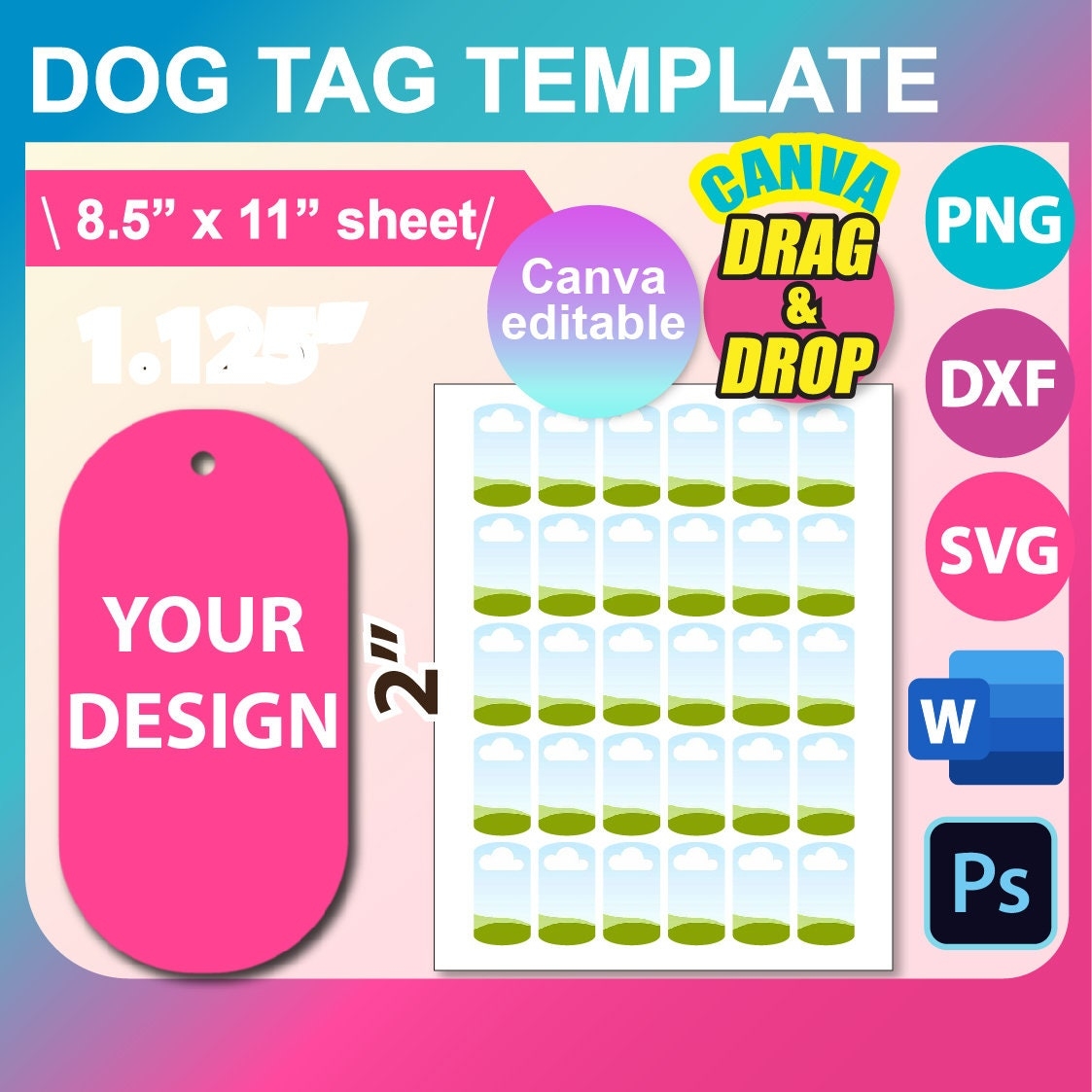 Free Printable Dog Tag Template
