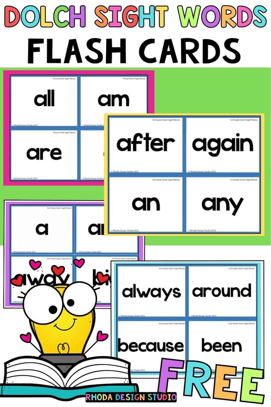 Free Printable Blank Dolch Word Flashcards