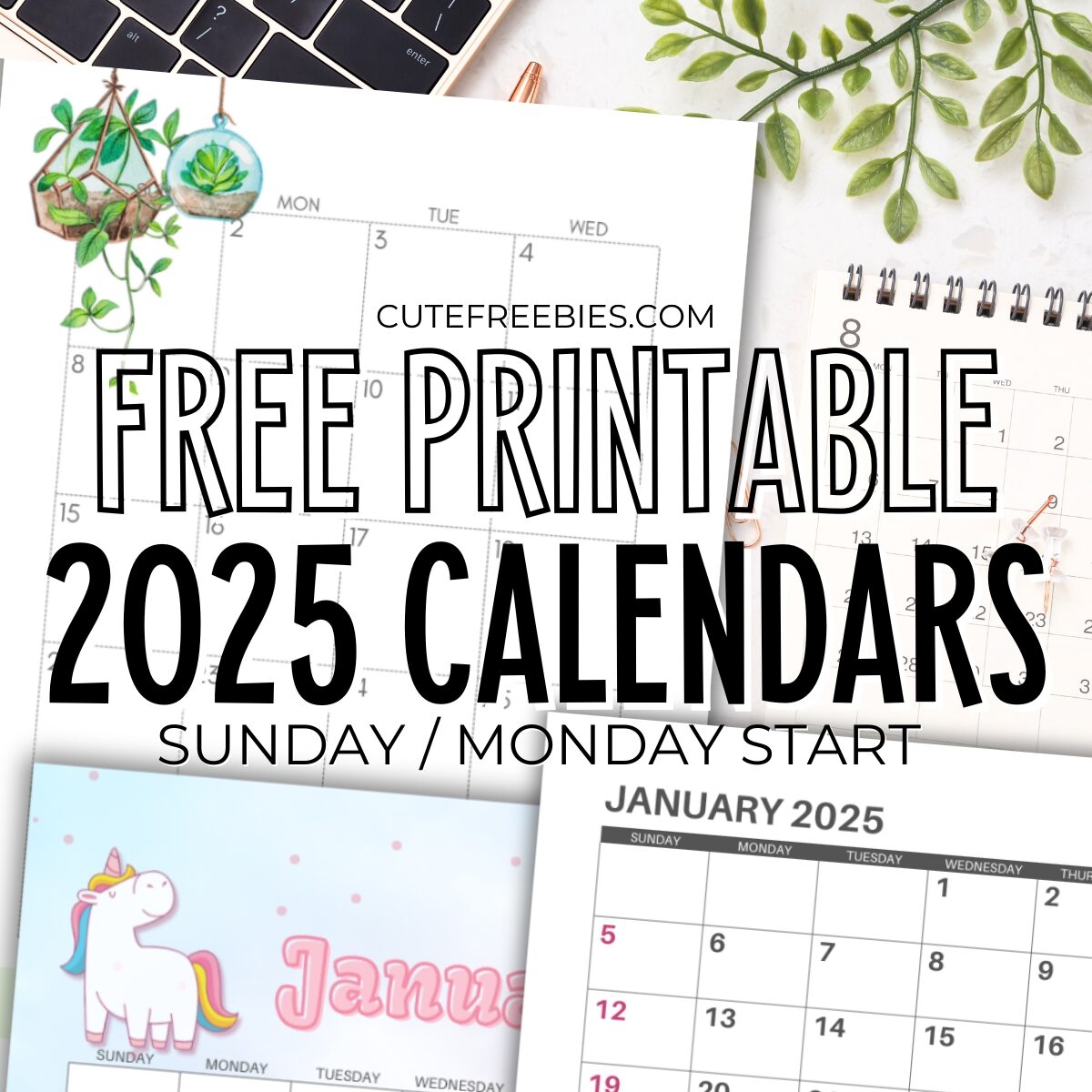Free Printable Monthly Calendar Template 2025