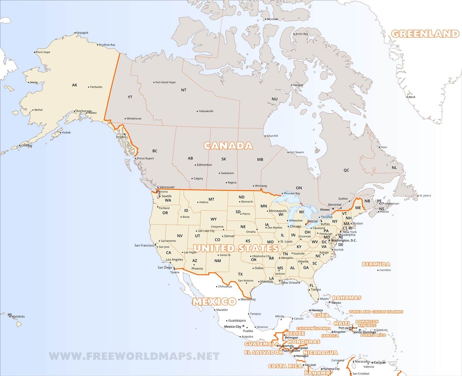 Download Free North America Maps Download Free North America Maps