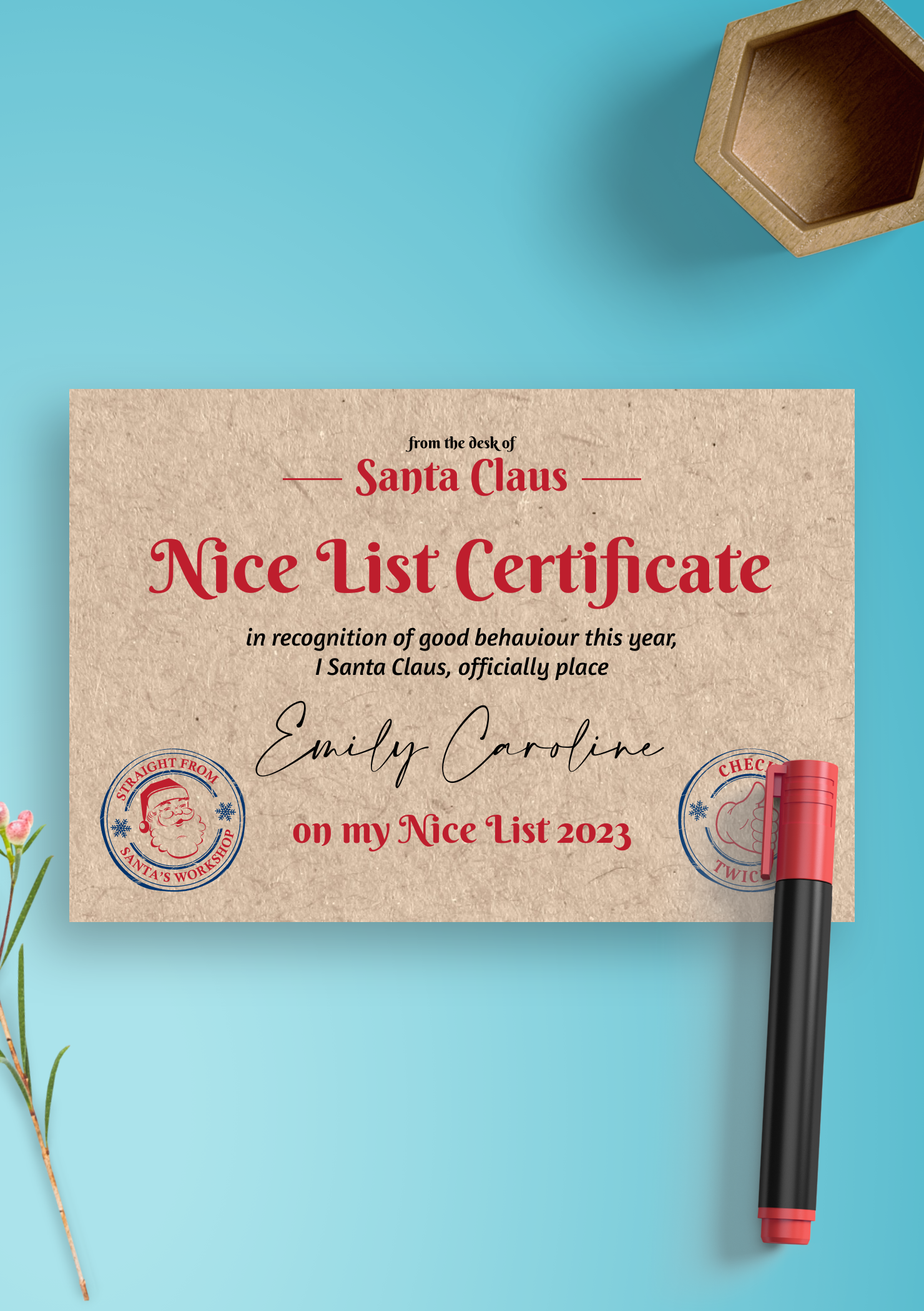 Free Printable Santa Nice List Template Free Printable Santa Nice List Template