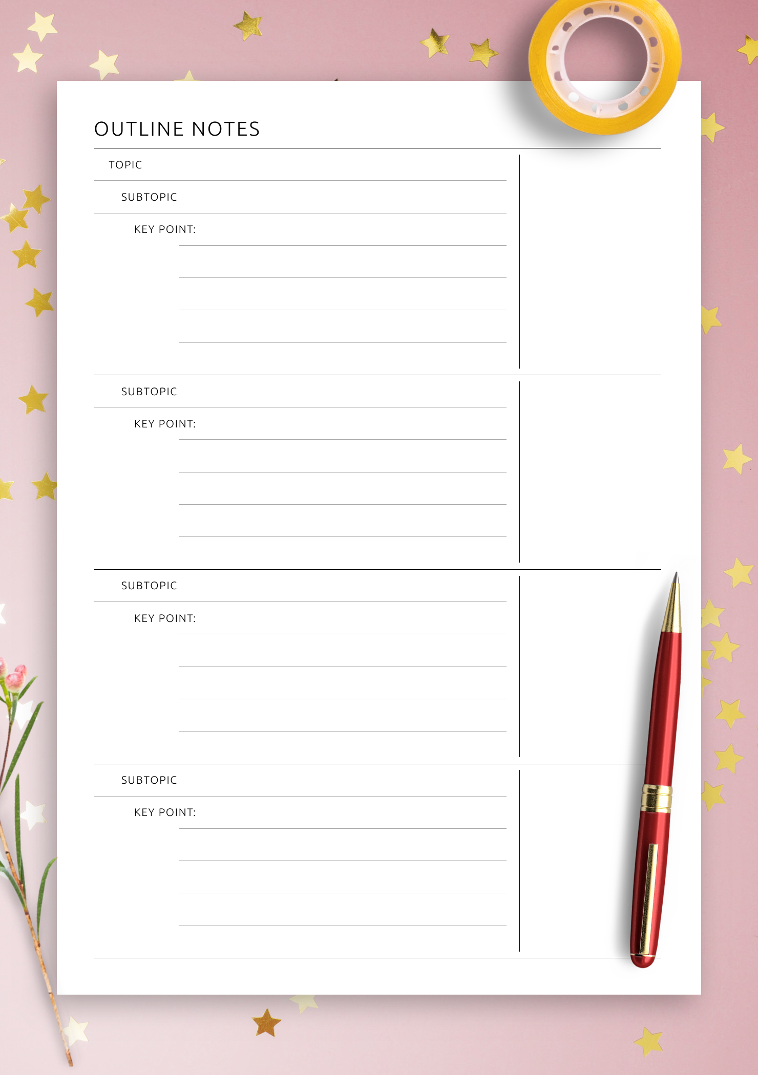 Download Printable Outline Notes PDF