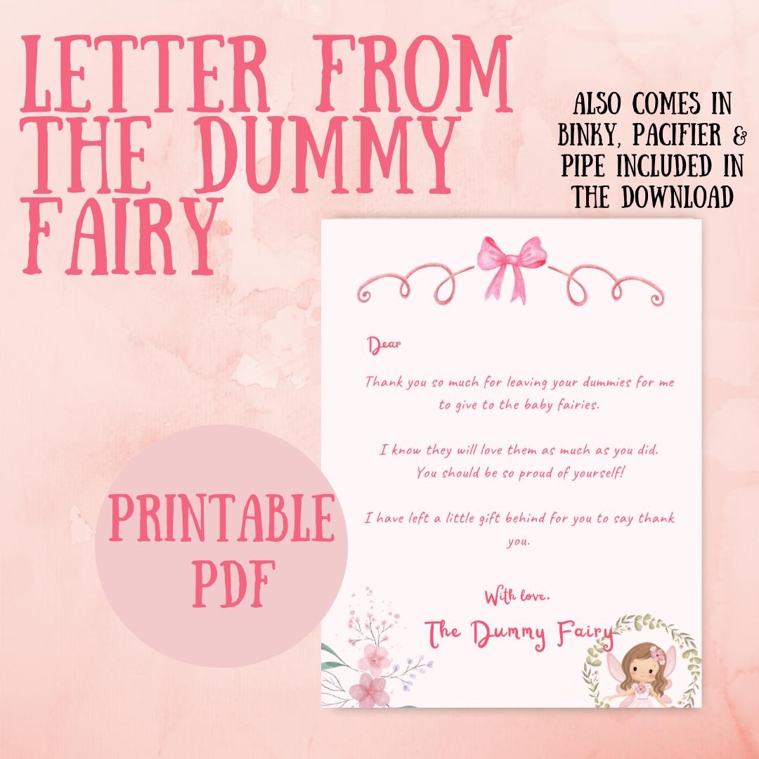 Free Printable Dummy Fairy Letter Template