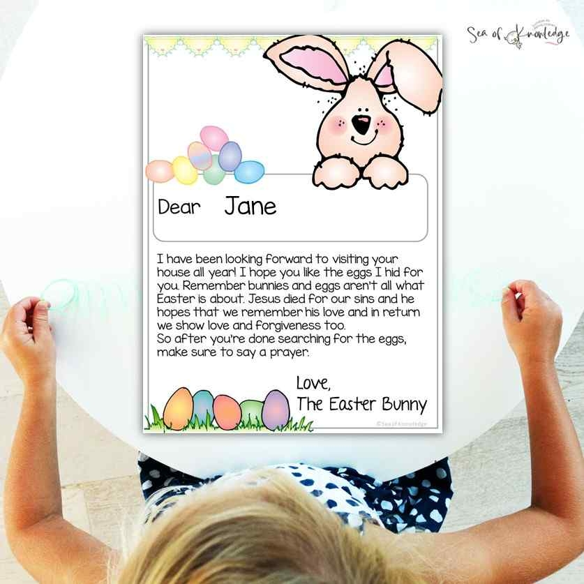 Easter Bunny Letter Template Word Editable PDF Easter Bunny Letter Template Word Editable PDF