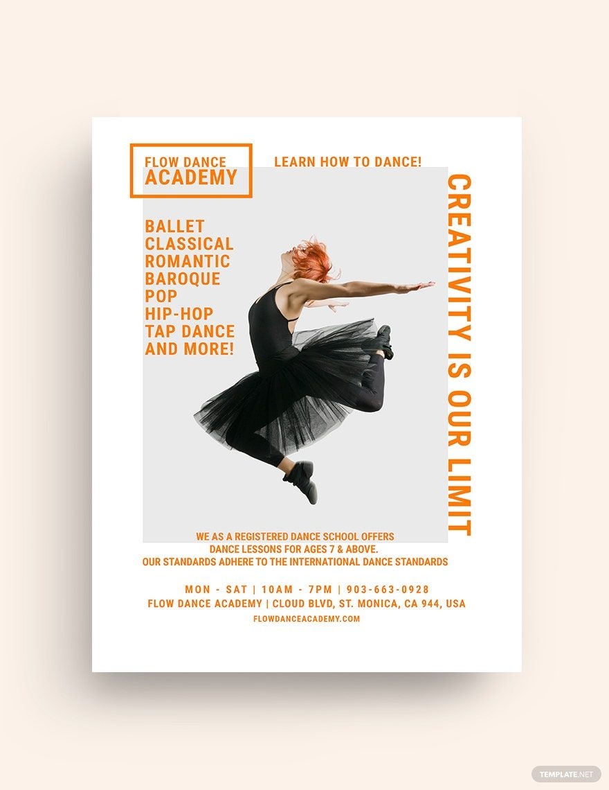 Editable Dance Flyer Templates In Word To Download