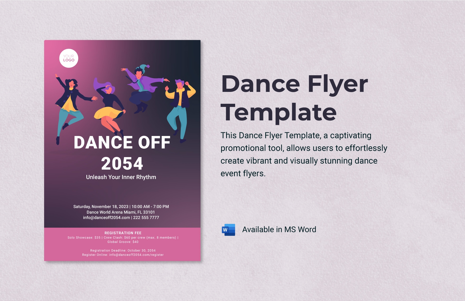 Editable Dance Flyer Templates In Word To Download