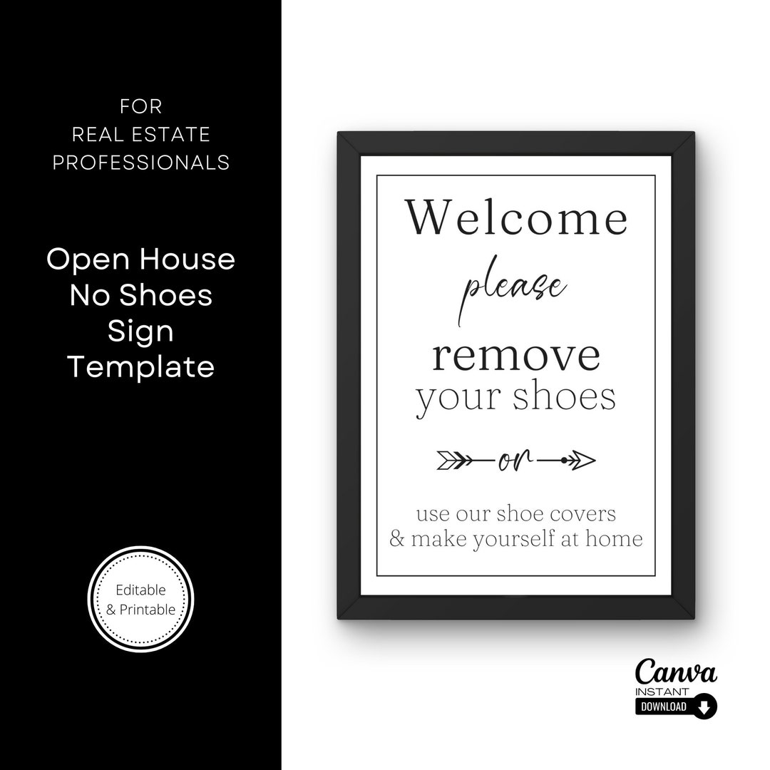 Editable No Shoes Sign Remove Your Shoes Sign Template Airbnb 