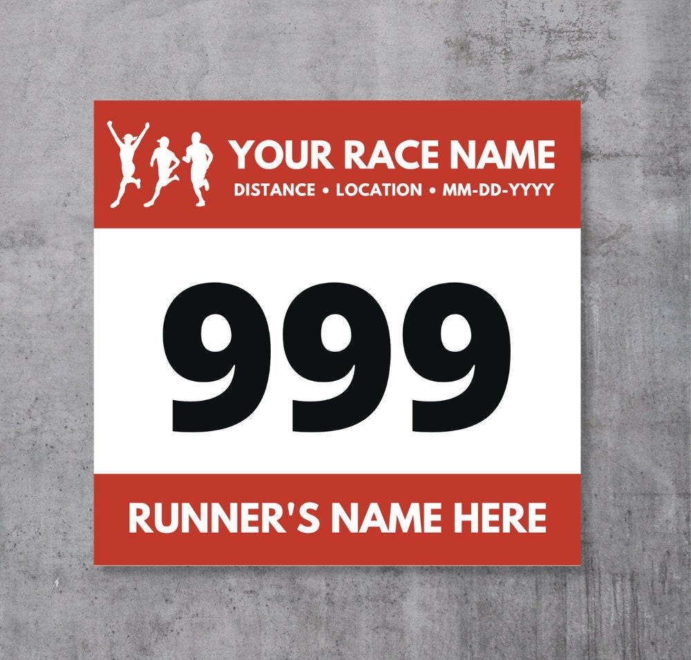 Printable Free Blank Race Bib Template