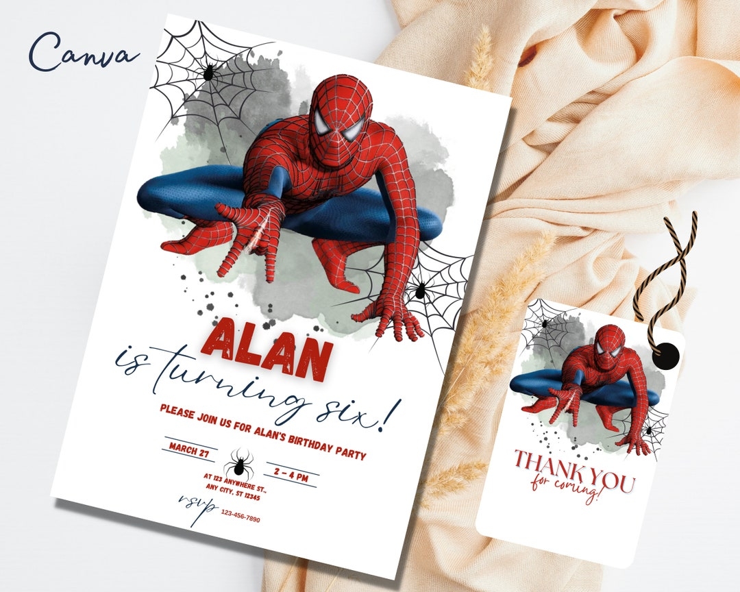 Free Printable Spiderman Birthday Invitation Templates