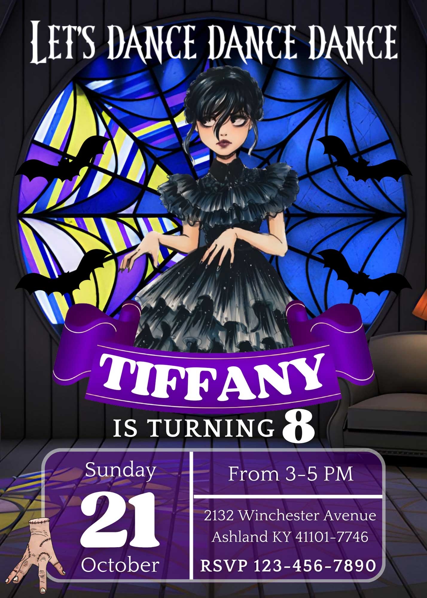 Editable Wednesday Birthday Invitation Template Fantastic Invite