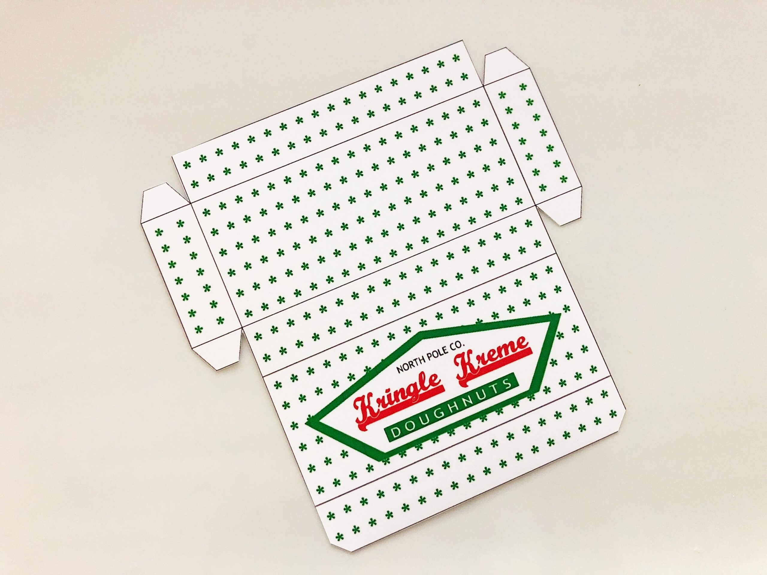 Elf Doughnut Box Printable Etsy