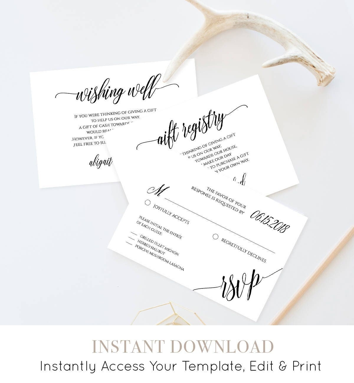Free Printable Wedding Registry Card Template