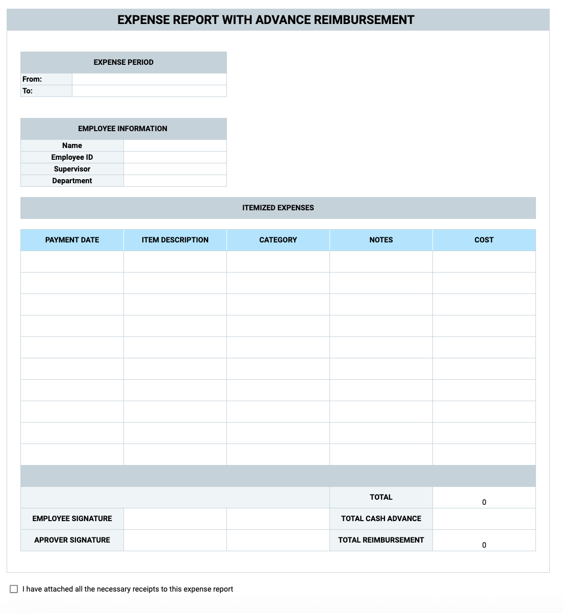 Expense Report Templates Clockify Expense Report Templates Clockify