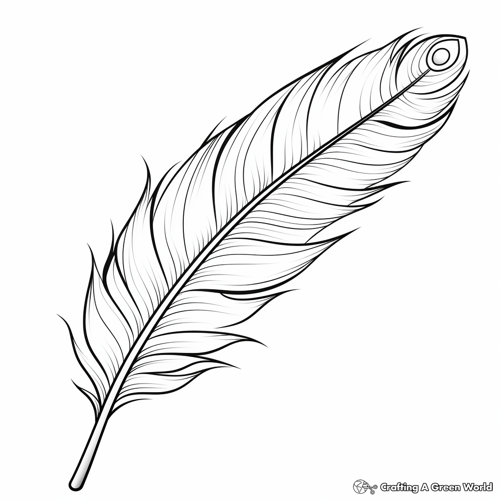 Feather Coloring Template Free Printable