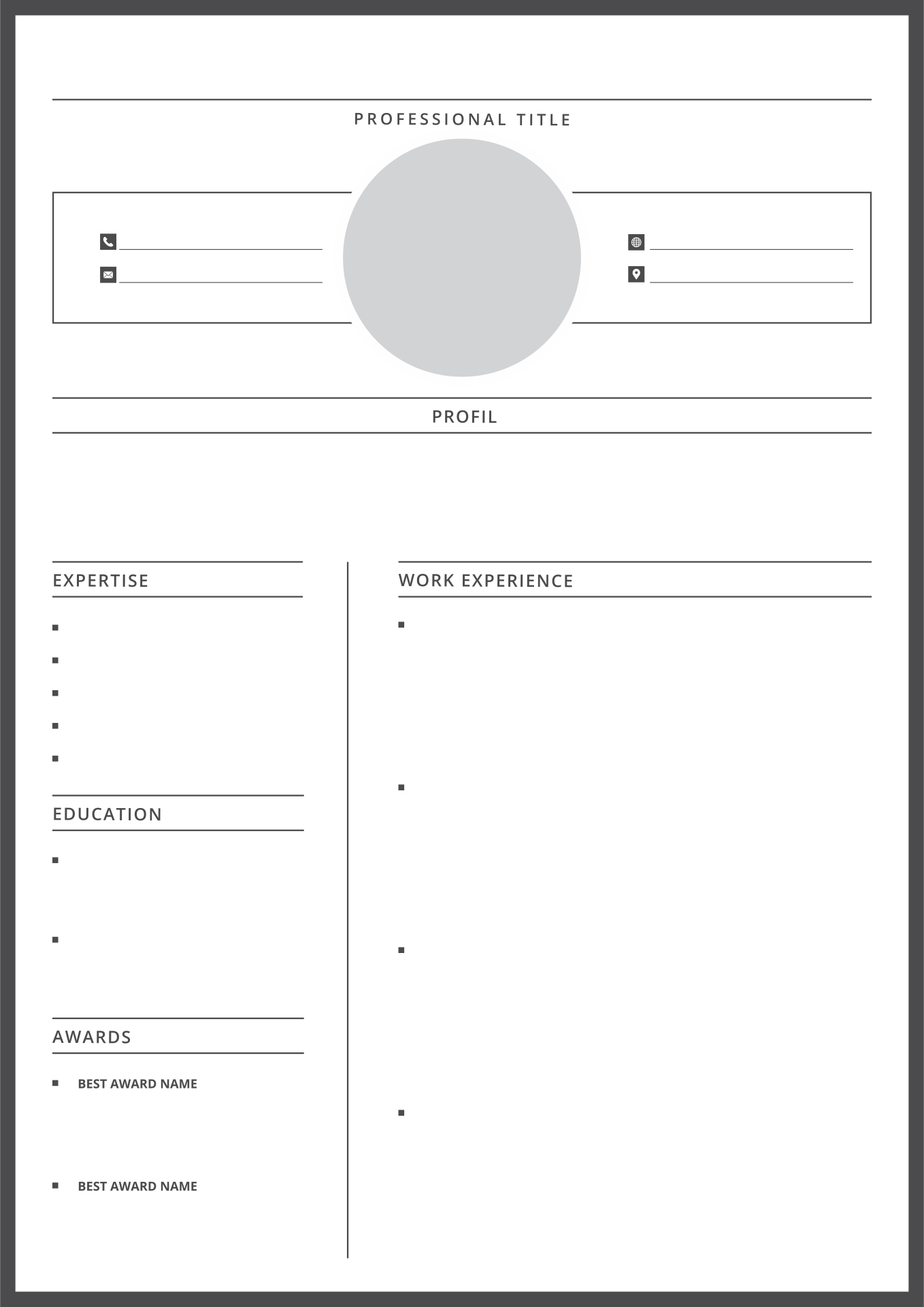 Fill In Blank Resume 10 Free PDF Printables Printablee