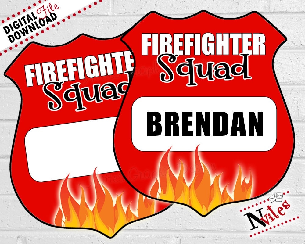 Free Printable Fireman Badge Template