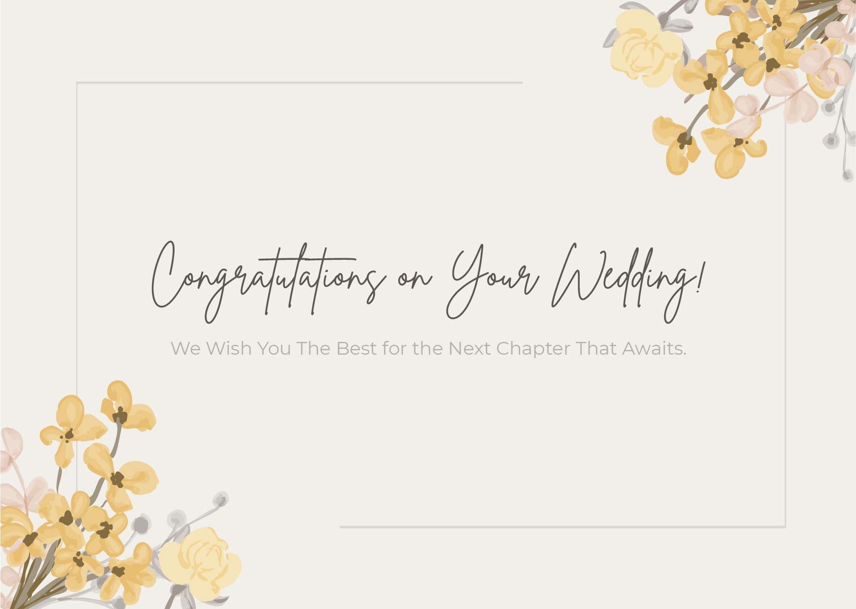 Free Printable Wedding Greeting Card Template