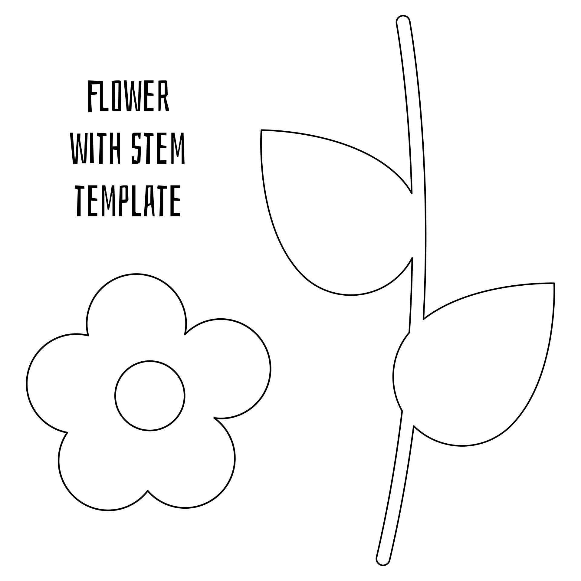 Flower Stem Template Printable Free