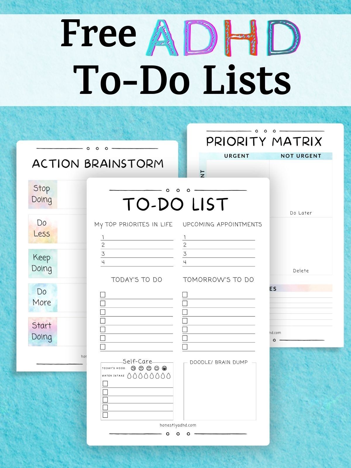 Free ADHD friendly To Do List 3 Printable Templates Honestly ADHD Free ADHD friendly To Do List 3 Printable Templates Honestly ADHD