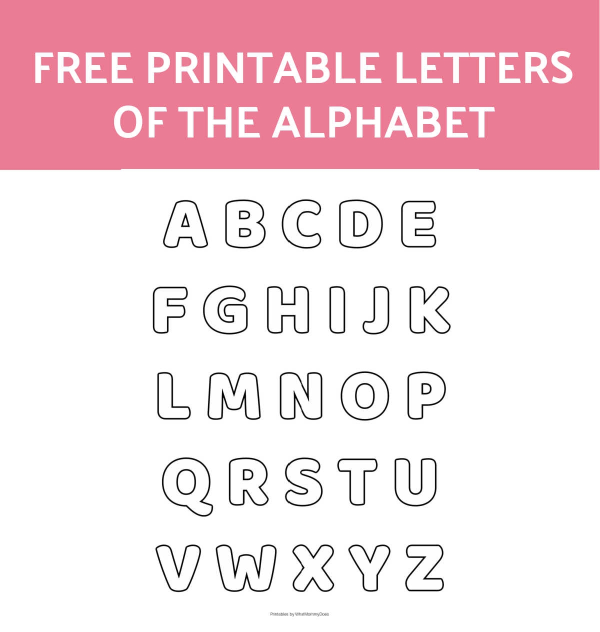 Free Alphabet Printables Letters Worksheets Stencils U0026 ABC 