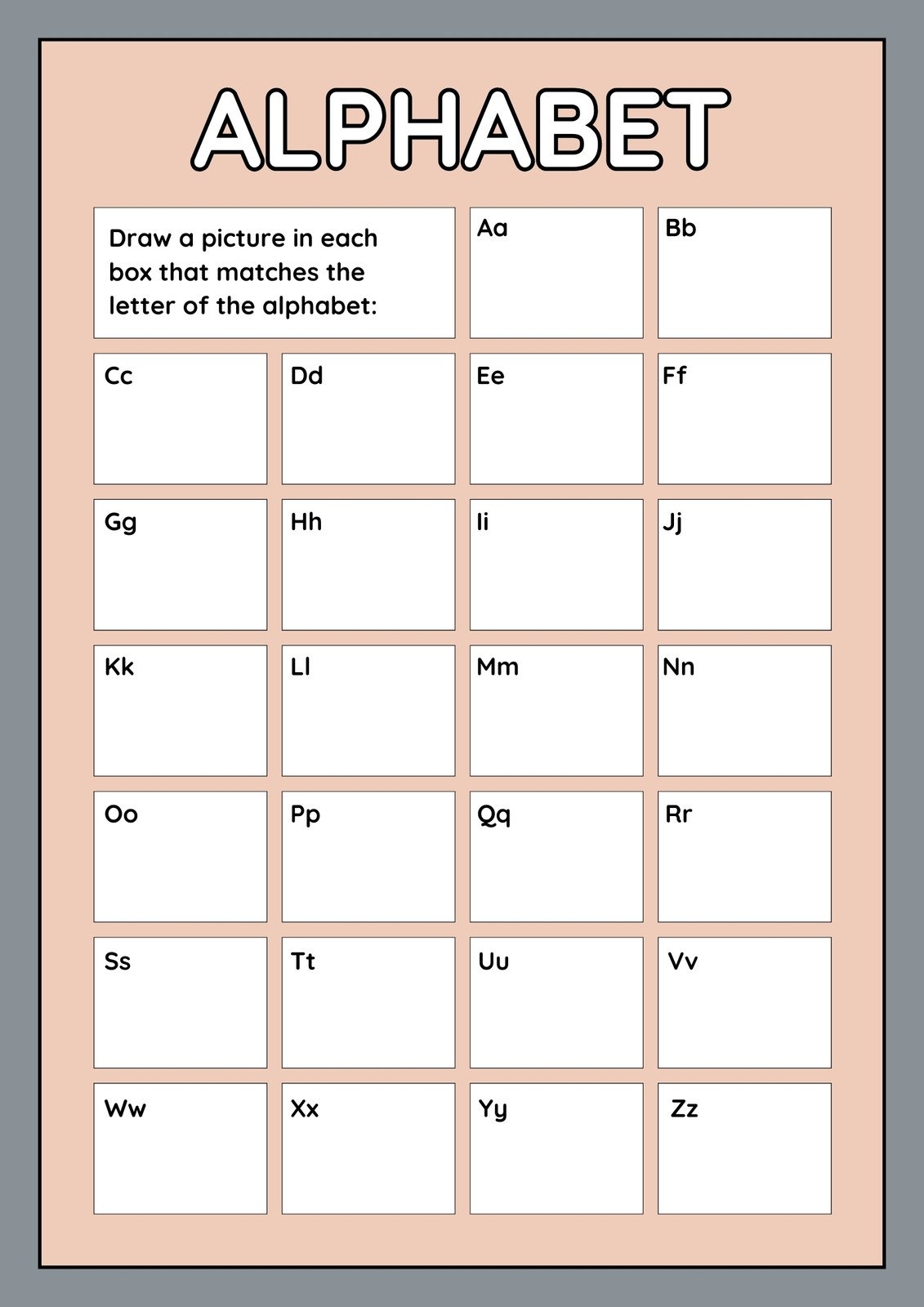 Free Printable Blank Alphabet Template