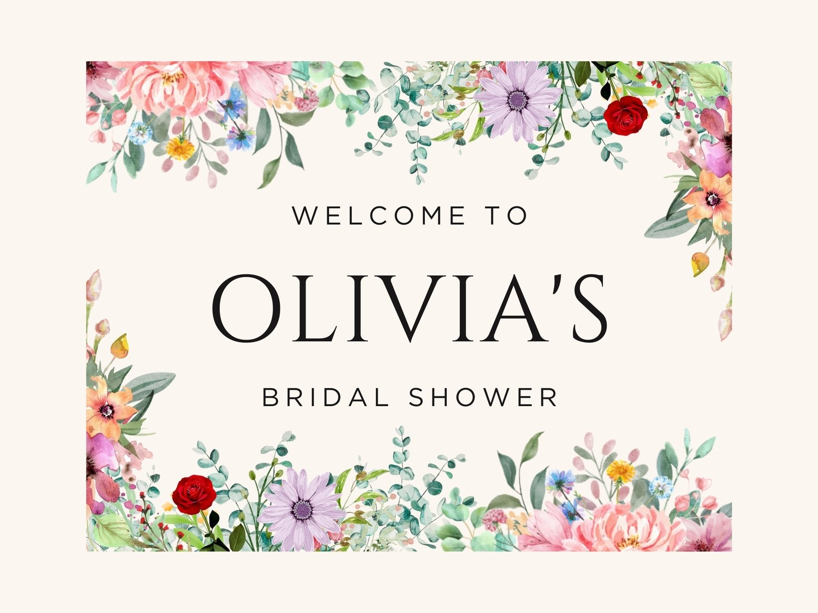 Free And Customizable Bridal Shower Templates