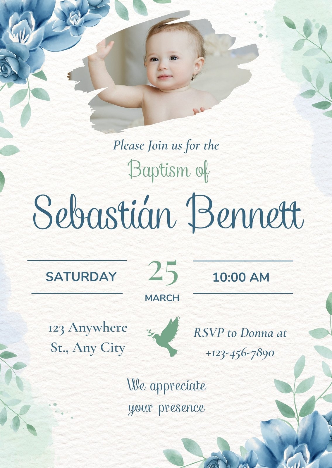 Free And Customizable Christening Templates Canva