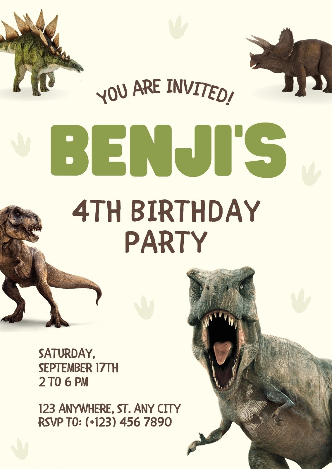 Free And Customizable Dinosaur Templates