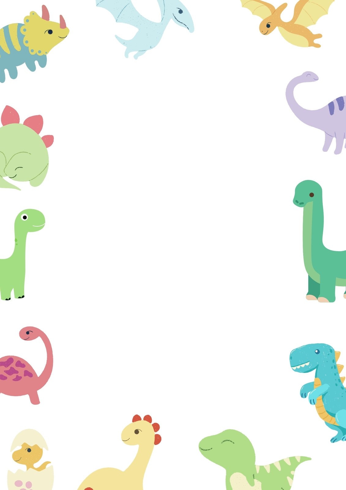 Free Printable Blank Dinosaur Invitations