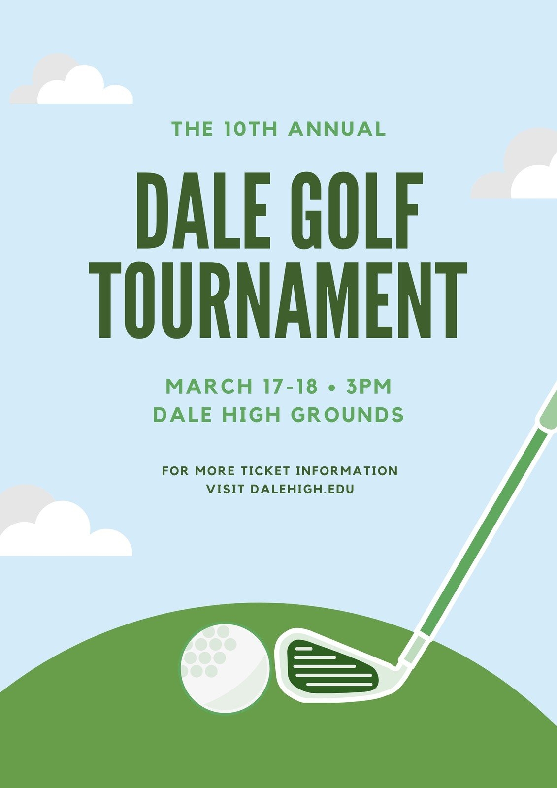 Free And Customizable Golf Templates