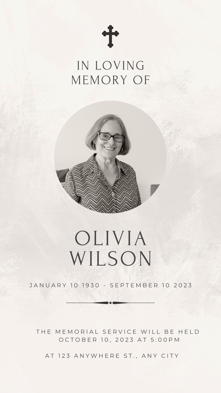 Free And Customizable In Loving Memory Templates Canva