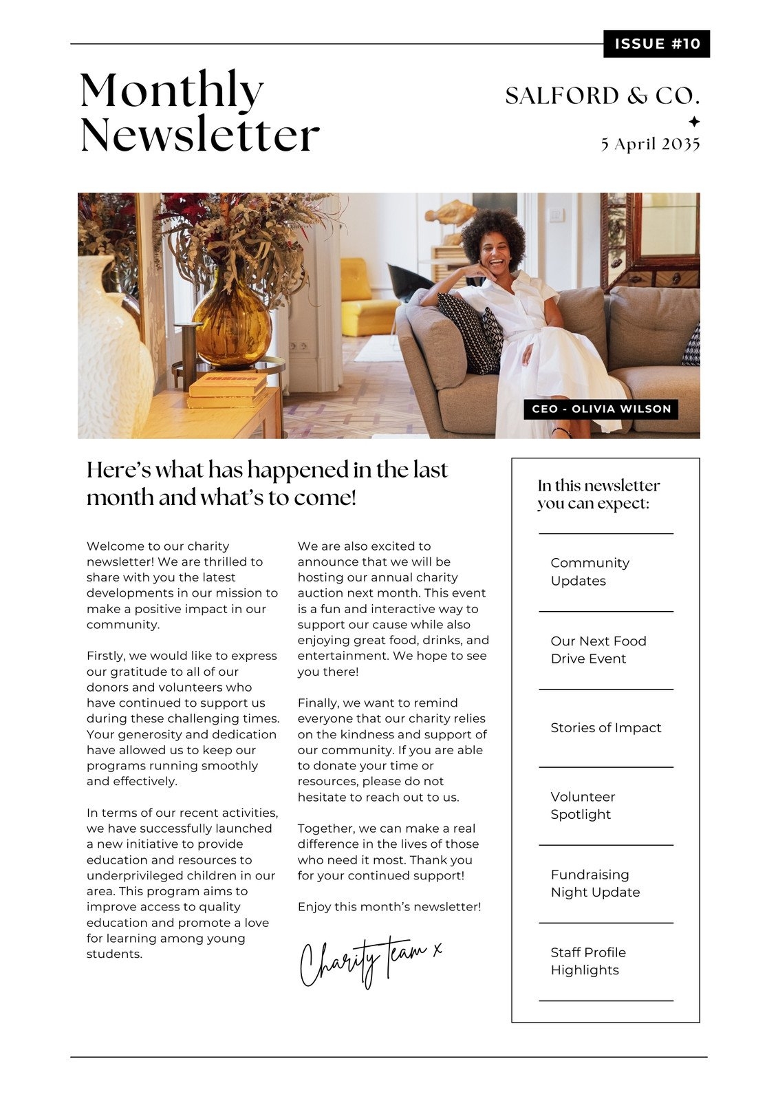 Free Printable Newsletters Templates